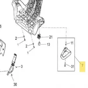 RĄCZKA FOTELA PASAŻERA LEWA BRP 703500806 Ograniczona ilość