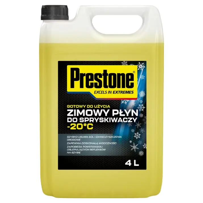PRESTONE Zimowy Płyn Do Spryskiwaczy -20°C 4L PRZYJEMNY ZAPACH! Bezpieczna płatność