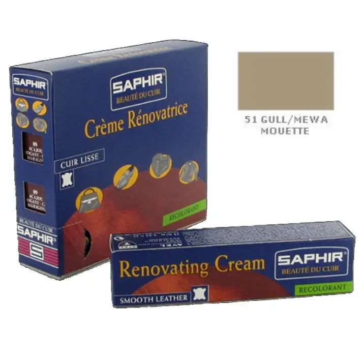 SAPHIR BDC Renovating Creme 25ml #51 GULL / MEWA – krem do renowacji skóry Bezpieczna płatność