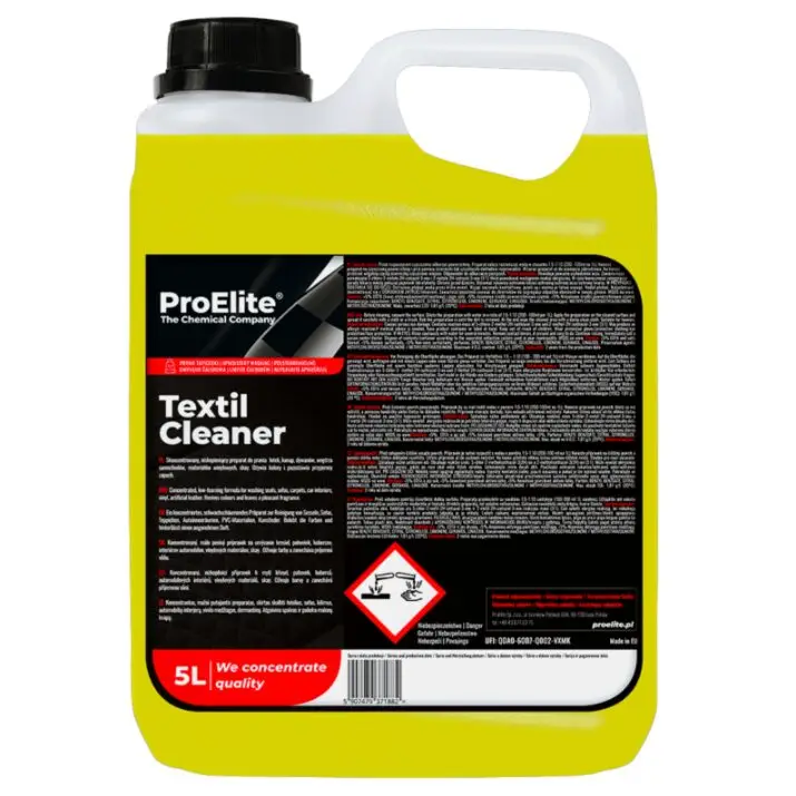 Premium ProElite Textil Cleaner 5L – zaawansowany i mocno skoncentrowany środek do prania tapicerki, odplamiacz