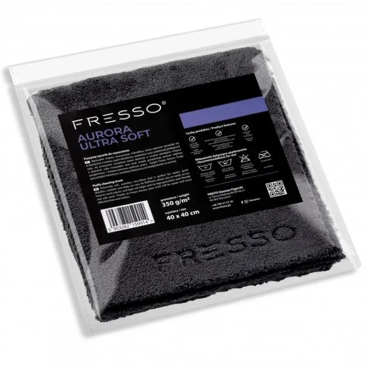 Fresso Aurora Ultra Soft 40x40cm – bezszwowa mikrofibra do docierania wosków i quick detailerów Niska cena
