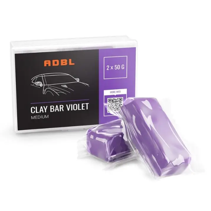 ADBL Clay Bar VIOLET medium 2x50g – średnio twarda glinka do oczyszczania karoserii i szyb Tani