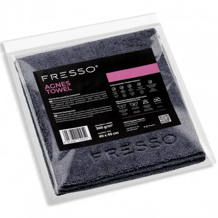 Oferta Fresso AGNES Towel 40x40cm – laserowo cięta mikrofibra z zawiniętym włosiem