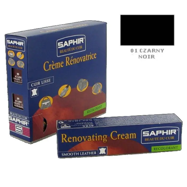 SAPHIR BDC Renovating Creme 25ml #01 BLACK CZARNY- krem do renowacji skóry Do wyczerpania zapasów