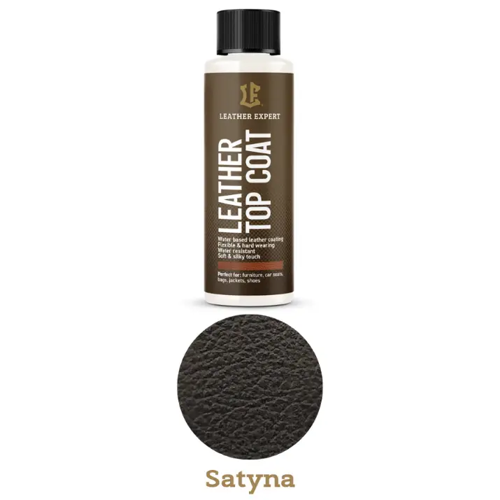 LEATHER EXPERT Top Coat 50ml SATIN – satynowy lakier zabezpieczający farbę, utrwalacz Do wyczerpania zapasów
