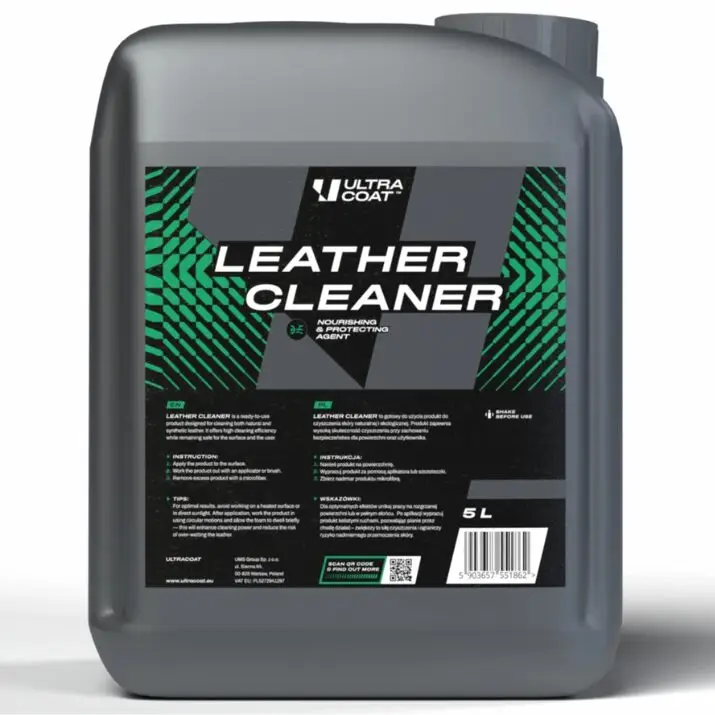 Bezpieczna płatność Ultracoat LEATHER CLEANER 5L – szybki i skuteczny środek do czyszczenia skóry samochodowej | nowe opakowanie