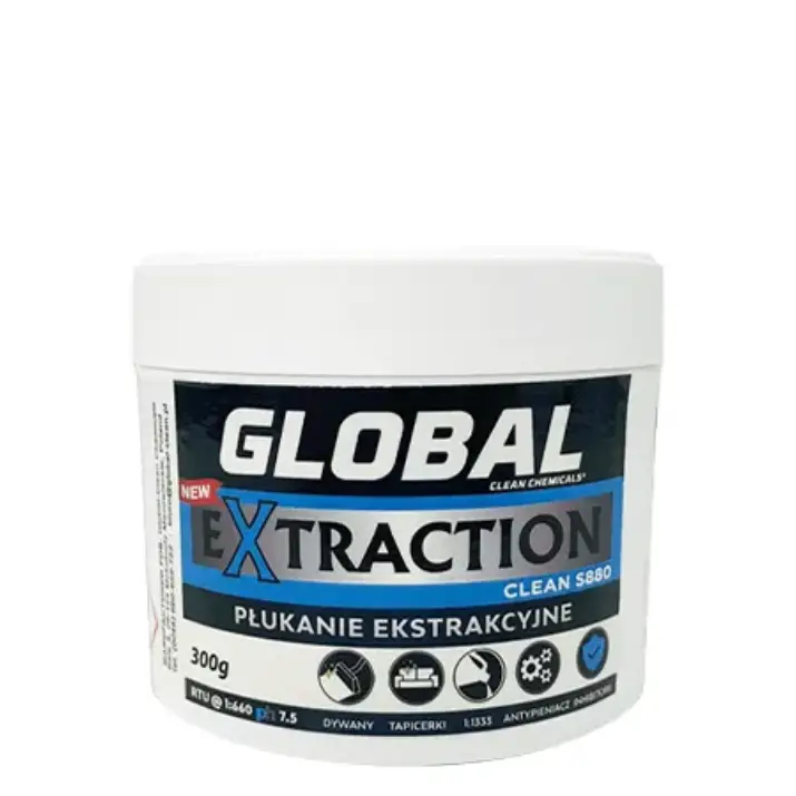 Ekspresowa dostawa GLOBAL Extraction Clean S880 300g – profesjonalny proszek do ekstrakcyjnego płukania tapicerki