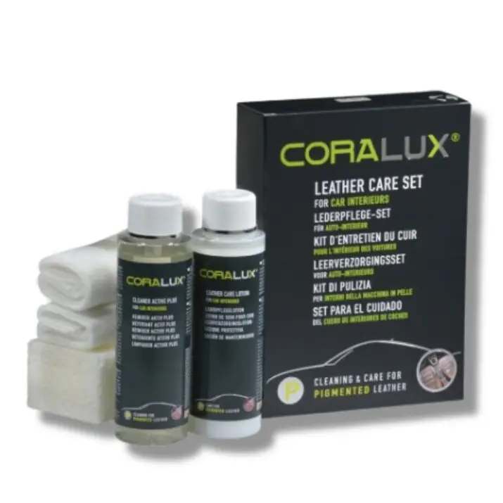 LCK Coralux SET – zestaw do pielęgnacji skórzanej tapicerki, profesjonalne zabezpieczenie BOX 2x200ml Premium