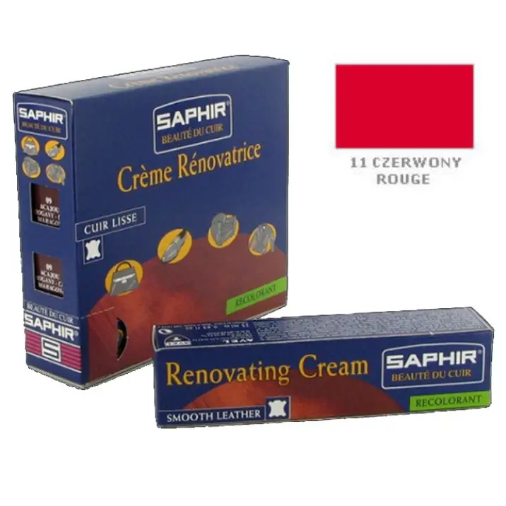 SAPHIR BDC Renovating Creme 25ml #11 RED / CZERWONY – krem do renowacji skóry Wybór klientów