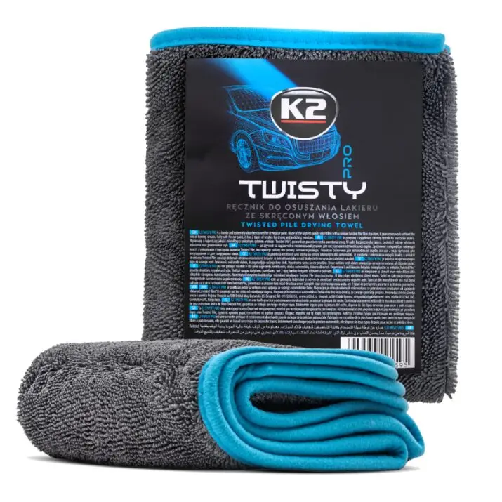 K2 TWISTY PRO 60×40 600gsm – mały, chłonny ręcznik do osuszania samochodu Dodaj do koszyka