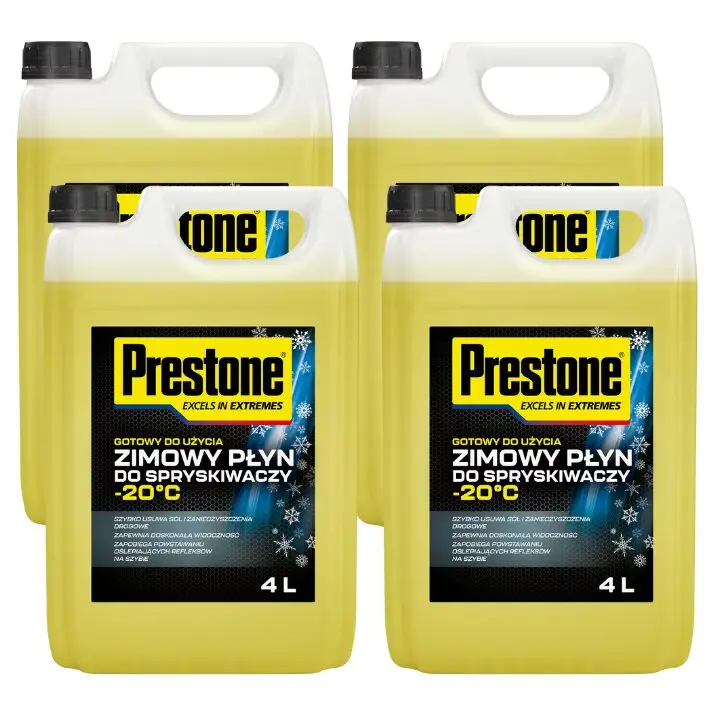 Bezpieczne zakupy 4x4L PRESTONE Zimowy Płyn Do Spryskiwaczy -20°C PEŁNA ZGRZEWKA taniej!