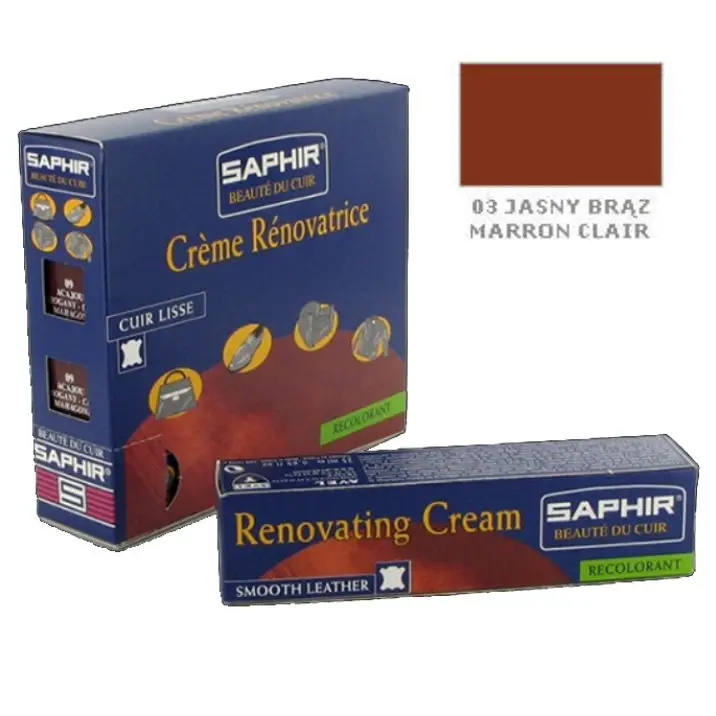 Szybka dostawa SAPHIR BDC Renovating Creme 25ml #03 LIGHT BROWN/JASNY BRĄZ- krem do renowacji skóry
