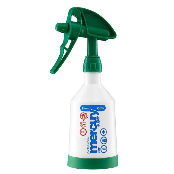 Kwazar MERCURY SUPER 360 PRO+ 0,5L zielony – profesjonalny spryskiwacz z podwójnym dozowaniem Bezpieczna płatność