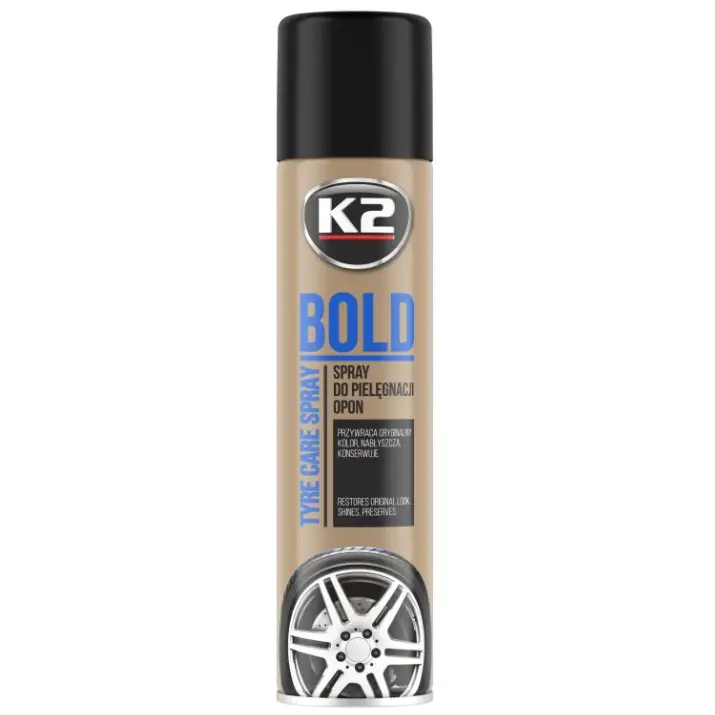 K2 BOLD 600ml – dressing do opon w sprayu, szybki w użyciu nabłyszczacz Ostatnie sztuki