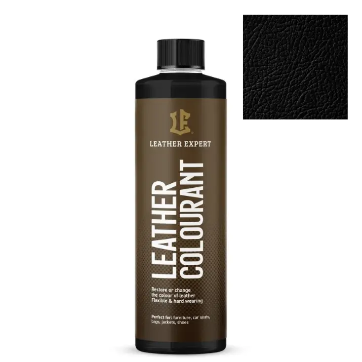 LEATHER EXPERT Leather Colourant 001 BLACK 250ml – czarna farba do skóry naturalnej Premium