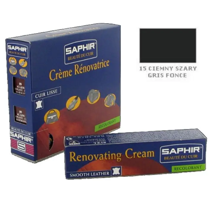 SAPHIR BDC Renovating Creme 25ml #15 GRIS FONCE / CIEMNO SZARY – krem do renowacji skóry Tylko do końca tygodnia