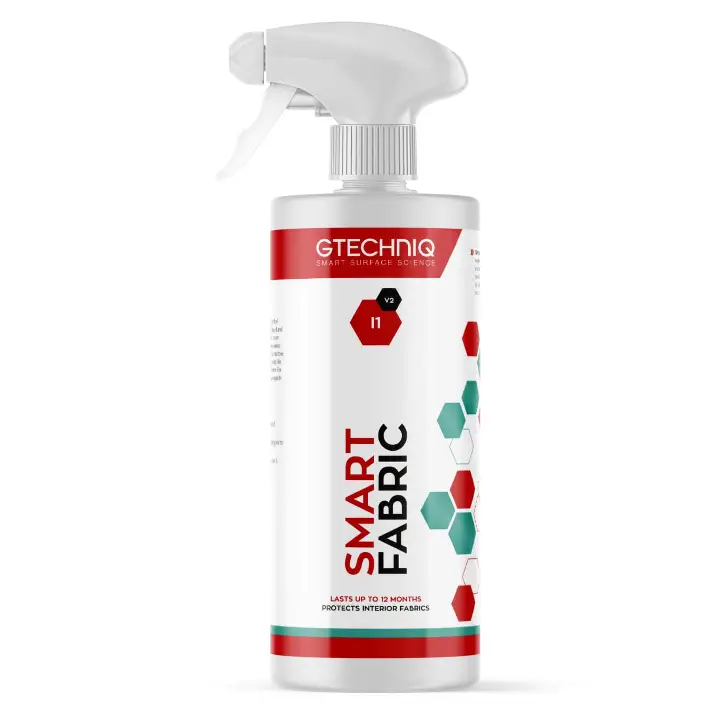 Hit sprzedaży GTECHNIQ I1 AB SMART FABRIC 500ml – trwały impregnat do tapicerki materiałowej, dachu cabrio i podsufitki