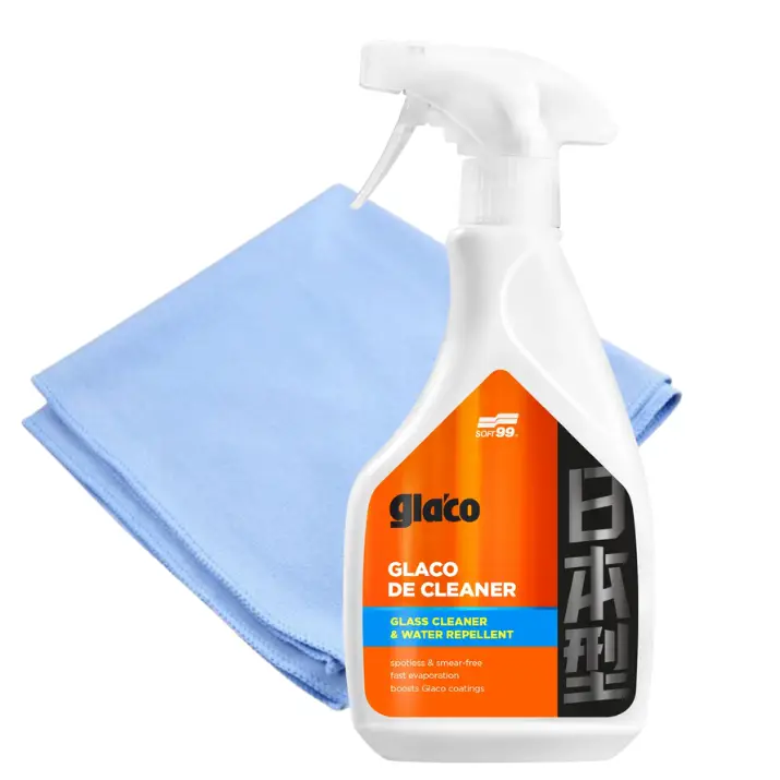 Zamów dziś Soft99 Glaco De Cleaner 500ml – płyn do szyb z dodatkiem niewidzialnej wycieraczki + mikrofibra