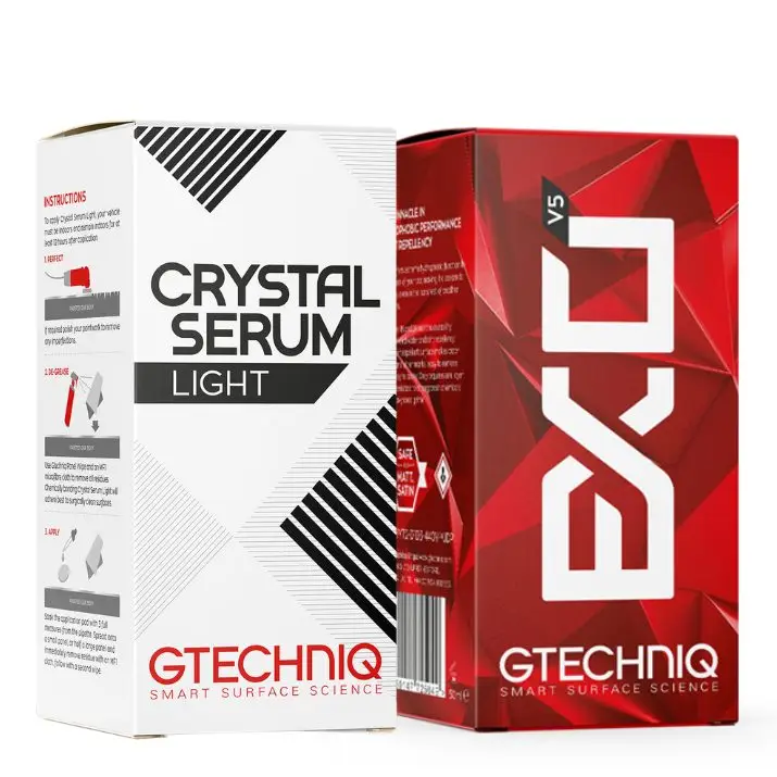 Łatwy zwrot GTECHNIQ Crystal Serum LIGHT 50ml + GTECHNIQ EXO v5 50ml – zestaw, powłoka do lakieru