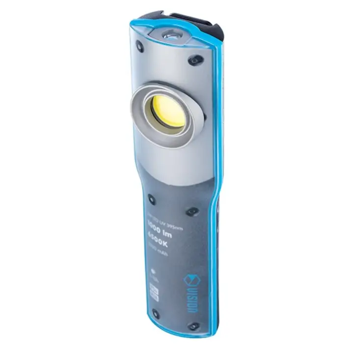 VISION Lightining latarka inspekcyjna LED 1000 lm + UV – akumulatorowa, COB 10W, z magnesem i hakiem Wysoka jakość