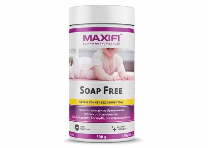 Maxifi Soap Free 500g – szybki bonnet bez detergentów w proszku Zamów dziś