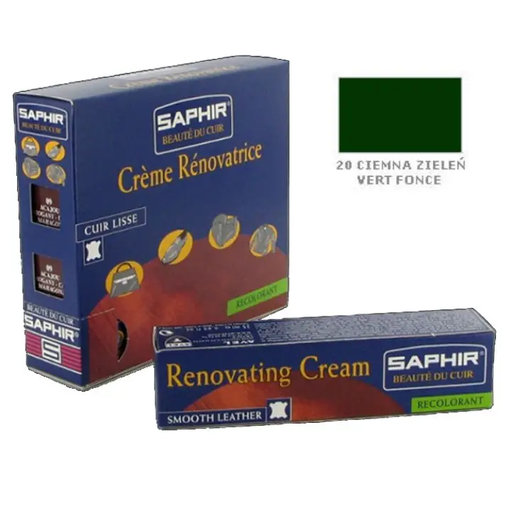 SAPHIR BDC Renovating Creme 25ml #20 DARK GREEN / CIEMNA ZIELEŃ – krem do renowacji skóry Wyjątkowa oferta