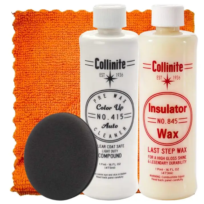 Kup online Zestaw Collinite: 845 Insulator Wax 473 ml + 415 Cleaner Color Up + aplikator – korekta koloru, połysk i trwała ochrona lakieru