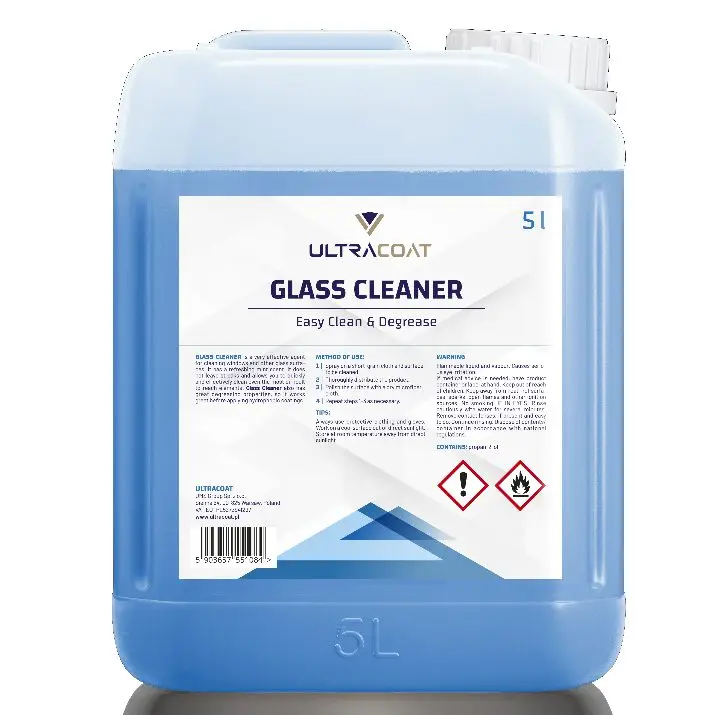 Oferta limitowana Ultracoat Glass Cleaner 5L – skoncentrowany, mocno odtłuszczający płyn do mycia szyb