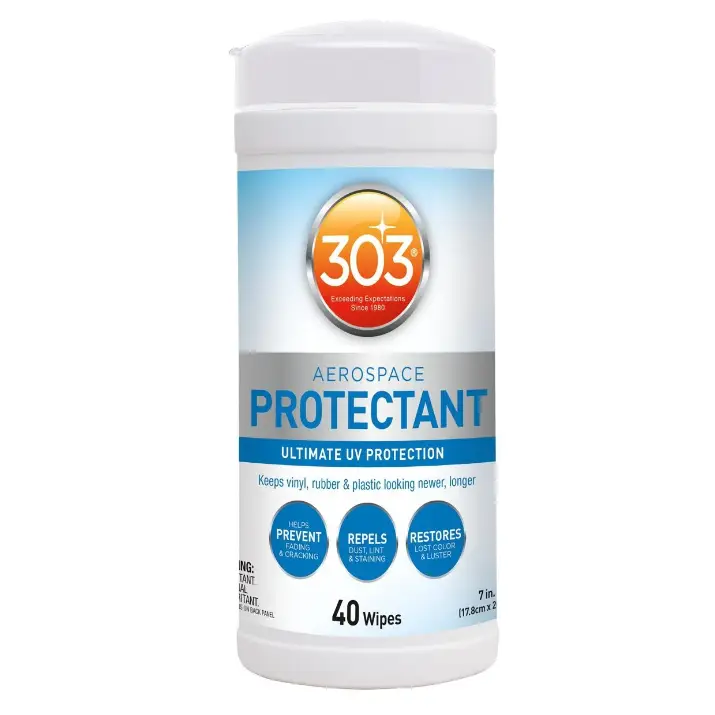 Bezpieczne zakupy 303 Aerospace Protectant Wipes 40szt chusteczki do czyszczenia i zabezpieczania kokpitu