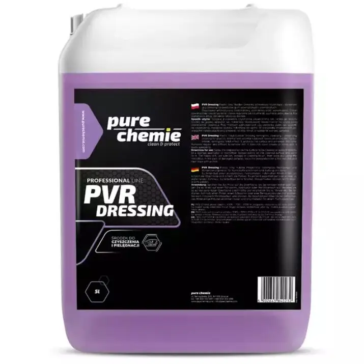 Hit cenowy Pure Chemie PVR Dressing 5L – produkt do czyszczenia i zabezpieczania plastików oraz elementów gumowych