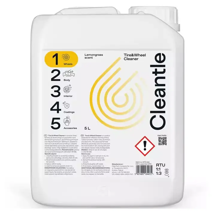 Cleantle Tire&Wheel Cleaner 5L – mocny środek do mycia felg i opon Popularny