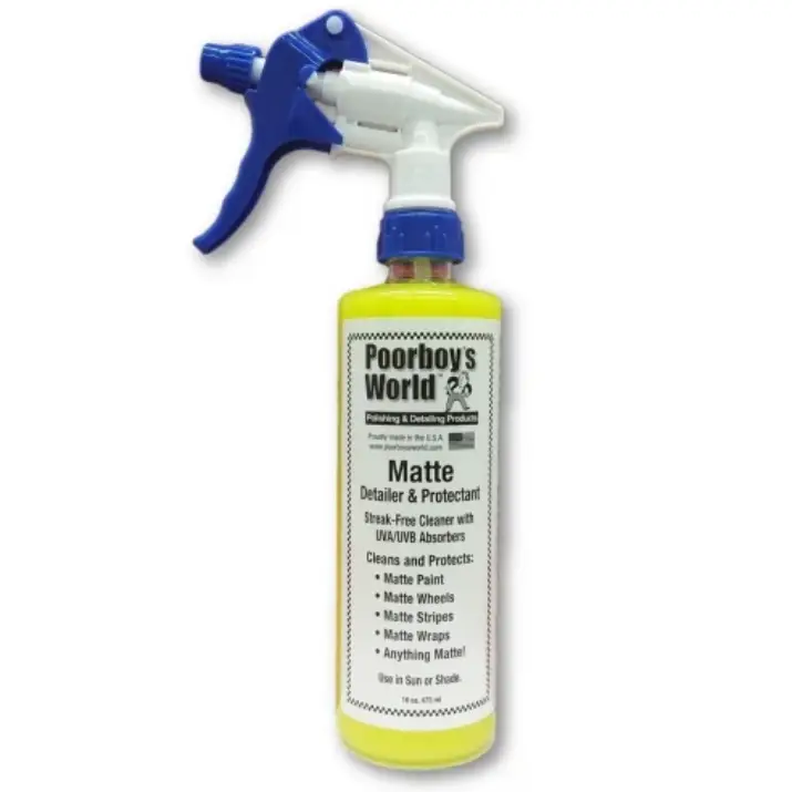 Nowość Poorboy`s World Matte Detailer & Protectant 473ml – Quick Detaliler do lakierów matowych, folii matowej