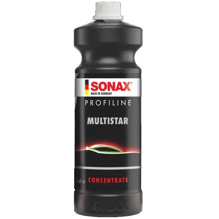 SONAX Profiline Multistar 1L – uniwersalny środek czyszczący do wnętrza a także do elementów zewnętrzncyh, środek do czyszczenia kokpitu Sprawdź teraz