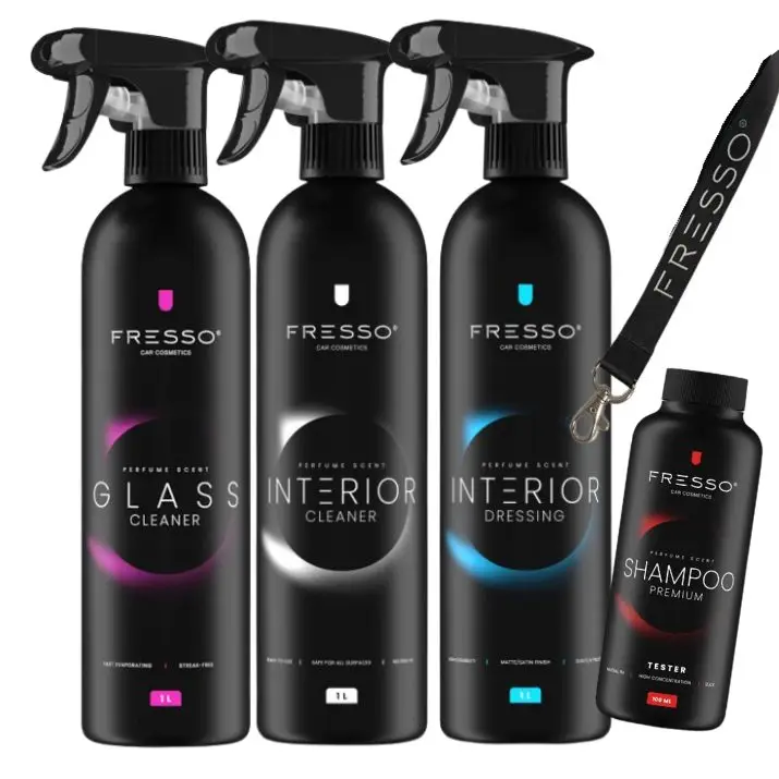 Fresso Interior SET 3x1L + GRATIS SZAMPON 100ml + SMYCZ – kompletny zestaw do czyszczenia wnętrza Okazja