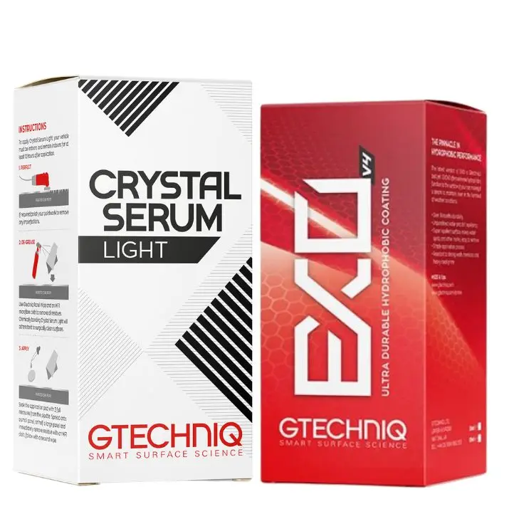 GTECHNIQ Crystal Serum LIGHT 30ml + GTECHNIQ EXO v4 30ml – zestaw powłoka do lakieru Zamów teraz
