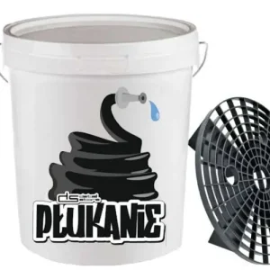 Premium Wiadro detailingowe PŁUKANIE – wiadro do mycia samochodu, mocne 19L + separator brudu