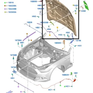 Maska pokrywa silnika z wlotem Ford Mustang 2024-2026 / PR3B-16612-BE / PR3Z-16612-B Nowość