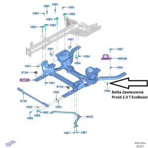 Sanki belka zawieszenia rama Ford Mustang 2015-20232.3T EcoBoost Ekspresowa dostawa