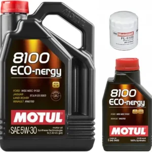 Dostępne od ręki Zestaw filtr + olej MOTUL ECO-nergy OLEJ 5W30 6LMustang 2.3 T EcoBoost 2015-2023