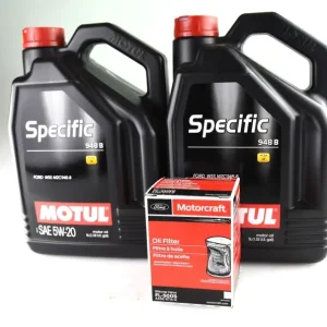 Rabat Zestaw filtr + olej silnikowy Motul 5W20 10 L Ford Mustang 5.0 GT V8 2015-2023