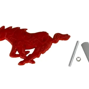 Tylko dziś Emblemat Ford Mustang Koń mechaniczny - Czerwony / Srebrny dł.15,5cm