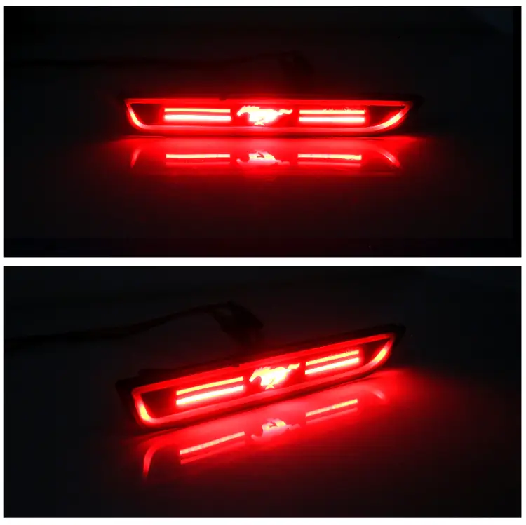 Tylko do końca tygodnia Obrysówka Odblask Tył Ford Mustang 2010 - 2014 Przydymione / Przyciemnione / Logo Mustang - Koń