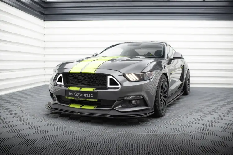 Hit cenowy Front splitter / Przednia dokładka Ford Mustang 2015 - 2017 / do spoilera SVT / premium / wersji z pakietem zwiększonych osiągów / GLOSS BLACK