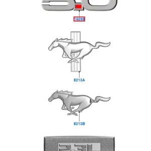 Oferta Emblemat przedni lewy + prawy Ford Mustang 2015 - 2023 / 5.0