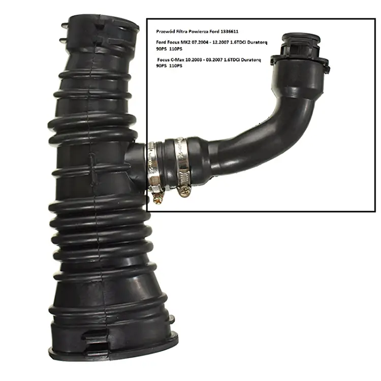 Wąż gumowy rura filtra powietrza Ford Focus MK3 C-Max 1.6TDCI 2003-2007 / 1336611 Super okazja