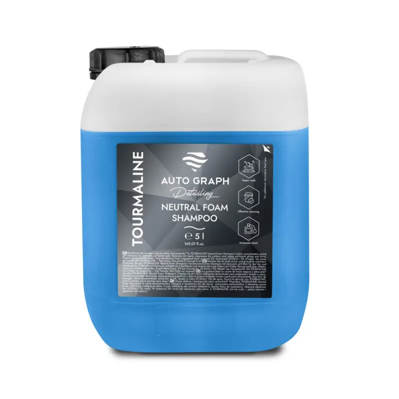 Bezpieczne zakupy Auto Graph Tourmaline Shampoo Blue 5L - neutralny szampon samochodowy