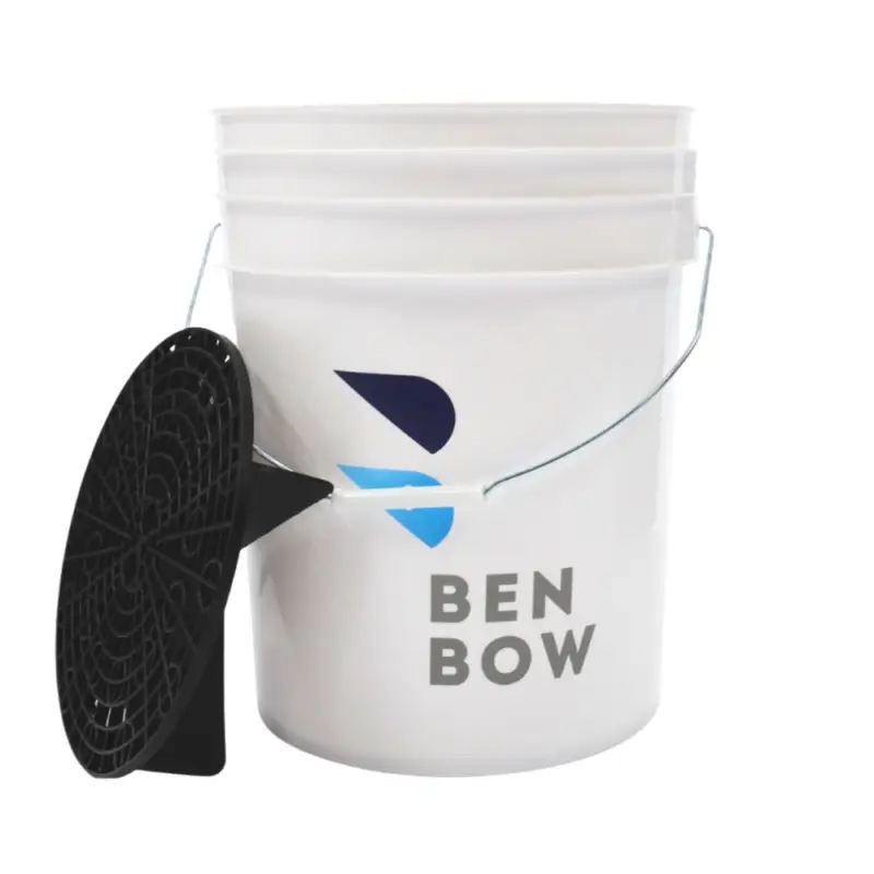 Benbow 000782 - białe wiadro detailingowe 20L z czarnym separatorem Kup online