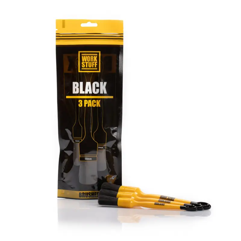 Hit cenowy Work Stuff Detailing Brush Black 3 pack - zestaw pędzelków detailingowych