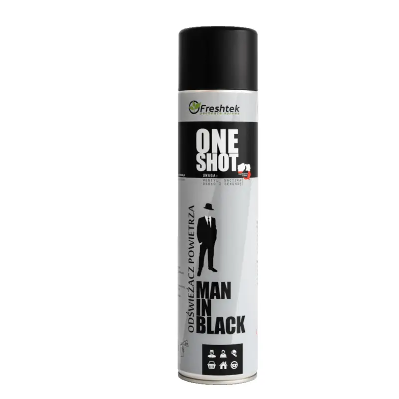 Wybór klientów Freshtek One Shot Man in Black 600ml - odświeżacz powietrza