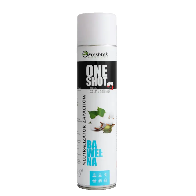 Ekspresowa dostawa Freshtek One Shot Bawełna 600ml - neutralizator zapachów